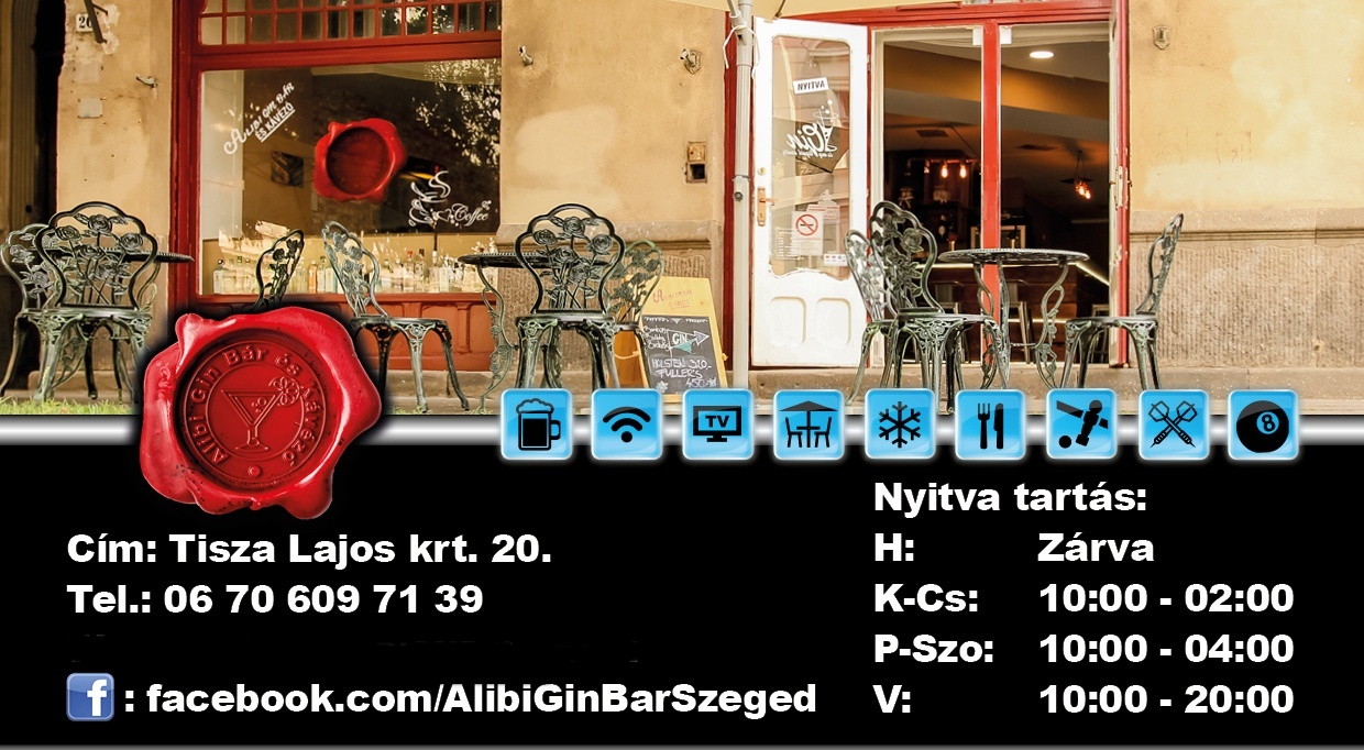 Alibi Gin Bár és Kávézó Szeged